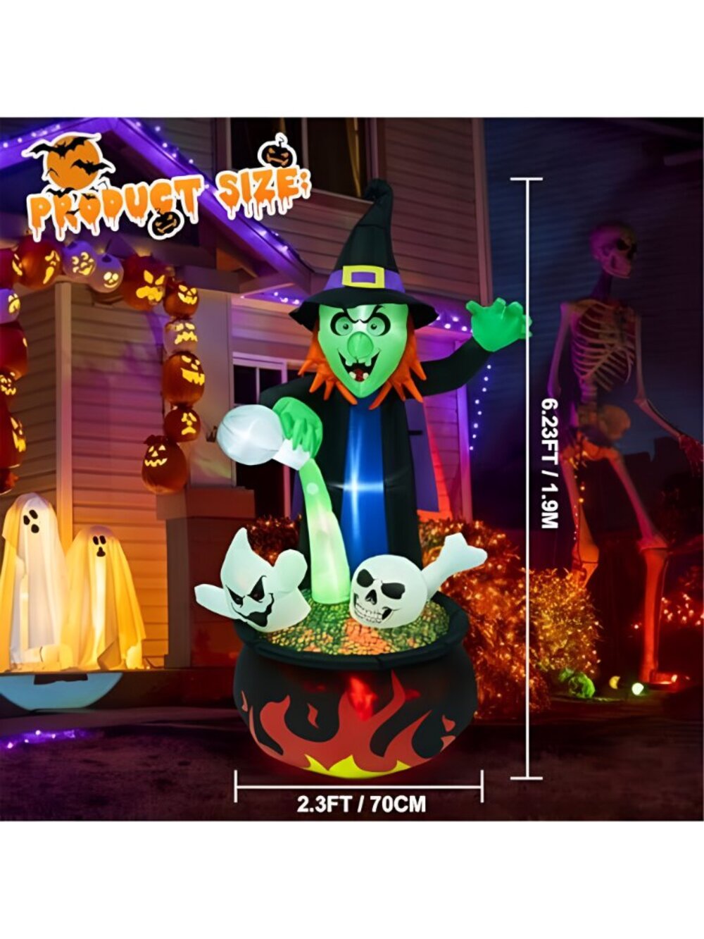 Halloween LED Decorations, Outdoor Inflatable - Picture 2 of 6